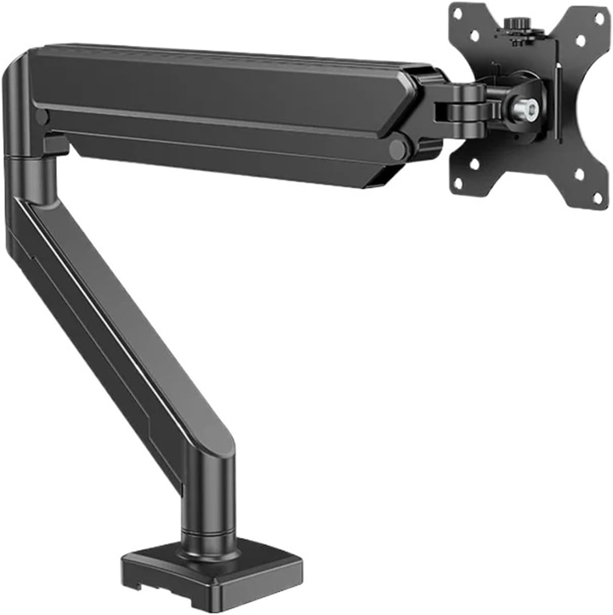 Universal Single Monitor Desk Mount Stand, Adjustable Bracket for Screens Up to 32 Inches & 19.8 Lbs(White)