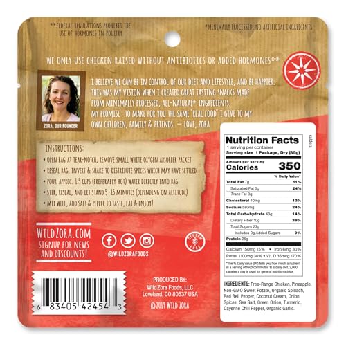 Image of Wild Zora Paleo Freeze Dried Meat Meals, 4 Pack, Gluten Free and Grain Free Camping and Backpacking Food, No Added Sugar, Healthy On-the-Go Travel Meal, Protein Packed (Meat 4-pack)