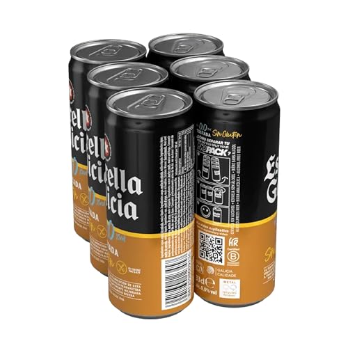 Miniatura 5 de Estrella Galicia 0,0 Tostada Sin Gluten - Cerveza Lager Tostada Sin Alcohol Y Sin Gluten, Pack De 24 Latas X 33 Cl, Sabor Suave Y Ligero, Aromas A Galleta Y Corteza De Pan, 0 Volumen De Alcohol