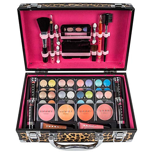 Shany Carry All Makeup Train Case With Pro Makeup Set, Makeup Brushes, Lipsticks, Eye Shadows, Blushes, And More - Leopard #TOP5