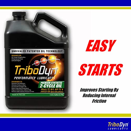 Tribodyn Premium 2 Cycle Oil With Ceramic Coating - Api Tc Jaso Fb Tc-W3 Iso-Egd - 1 Quart #TOP5