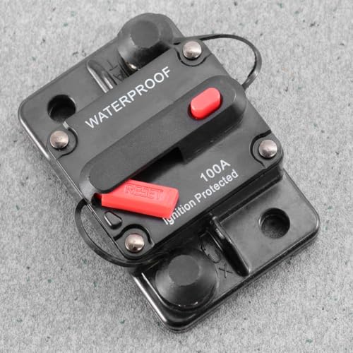 Disyuntor de reinicio manual de 100A con doble tornillo interruptor conmutable plástico y metal 7