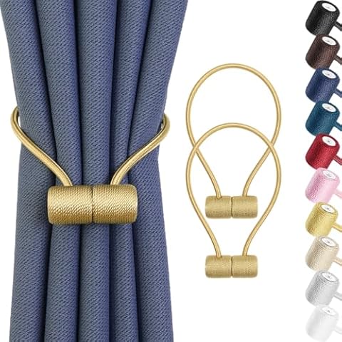 Remunkia Magnetic Curtain Tiebacks 2 Pack Cover