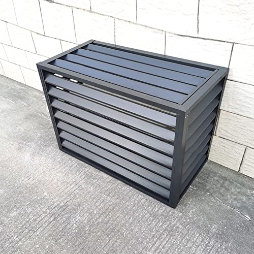 Cubierta de aire acondicionado para exteriores, valla de privacidad para todo tipo de clima, antirrobo, pantalla decorativa para unidades de aire acondicionado exteriores y protección elegante
