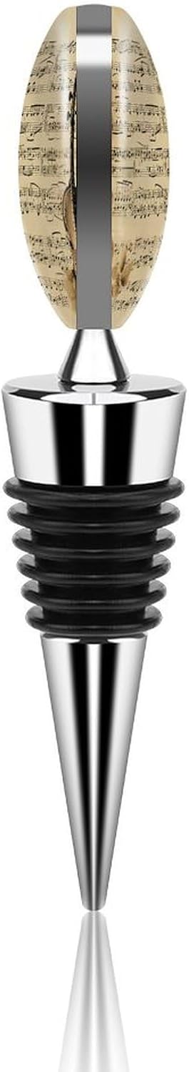 Music Notes Wine Stopper Zinc Alloy Wine Bottle Stoppers With Multi-Layer Rubber Sealing Ring Reusable Bottle Stopper For Gifts, Bar, Holiday Party image 5