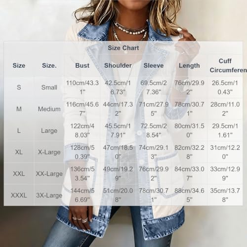 PXQIRMR Winter Coats for Women Denim Patchwork Quilted Puffer Jacket - image 4