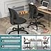 iCoudy Armless Office Chair Ergonomic Swivel Small Computer Desk Chairs No Armrests with Wheels Adjustable Height Black Task Chairs Without Arms for Small Spaces