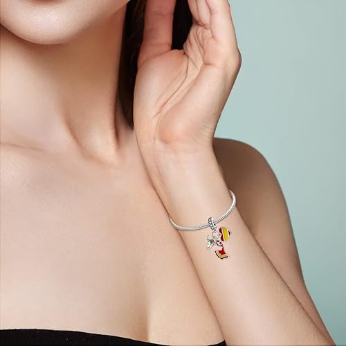 Miniatura 4 de Parmuz Dijes para pulseras de plata de ley 925 con diseño de mariposa para viajes de verano, cuentas de la suerte del océano, regalo de joyería