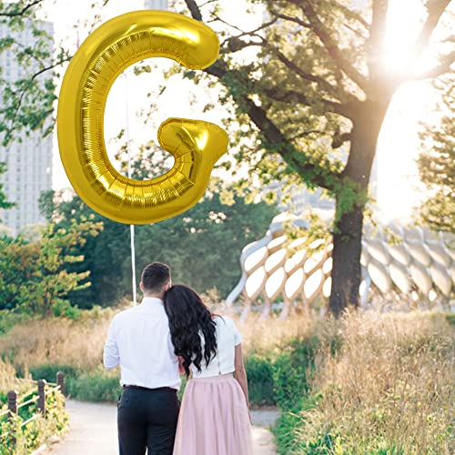 Image of TONIFUL 40 Inch Large Gold Letter G Balloons, Foil Mylar Big Balloons for 2026 New Year Eve Graduation Wedding Baby Shower Birthday Party Anniversary Supplies Decorations