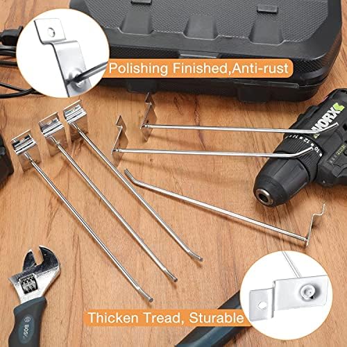 ybaymy 100PCS Slatwall Hooks 20cm/8inch Single Prong Slatwall Hook 4.2mm Thickness Shop Shelf Hooks Commercial Metal Wall Hanging Hook for Room Garage Retail Display