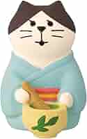 Amazon.co.jp: デコレ コンコンブル お点前猫 約28×40×h42mm ZCB
