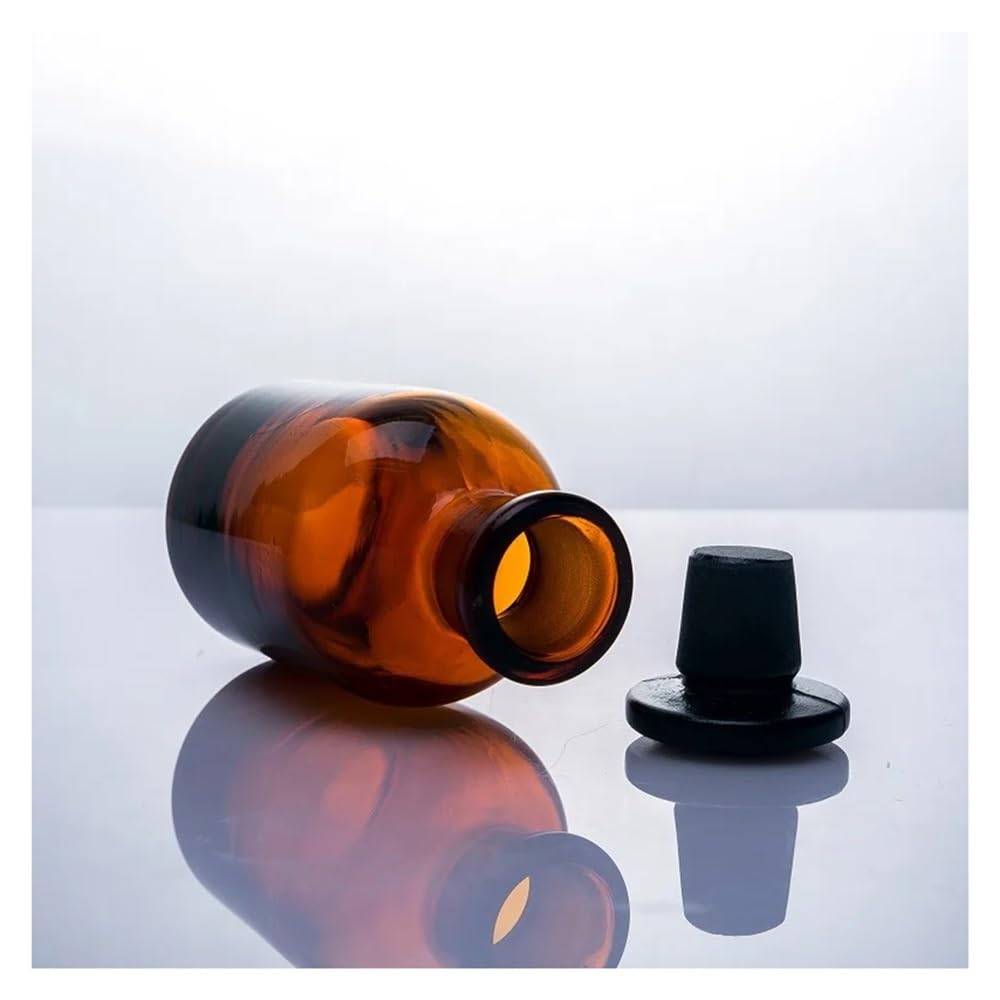 2500 ml Reagenzflasche mit schmaler Öffnung, 2,5 l, braunes Bernsteinglas mit eingeschliffenem Glasstopfen, Laborausrüstung