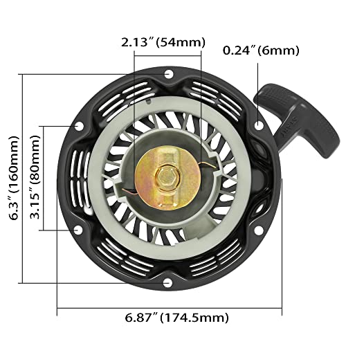 Pull Start Recoil Starter Repalcement for Predator 212cc 196cc 6.5HP 7HP OHV Engine BT200X CT200U Go Kart Pit Bike Generator Lawnmower - Thumbnail 2