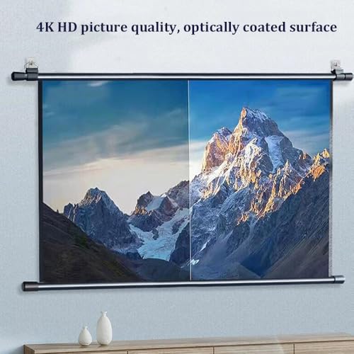 Pantalla Manual de Proyección 72" 16:9 Ligera y Portátil miniatura 4