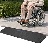 LIEKUMM 3.8 cm High Wheelchair Ramp, 1000 kg Load Capacity, Threshold Ramps for Doorways with Polaris Anti-Slip Surface, 109 cm Wide Ramps for Wheelchairs, Scooters, Strollers, Kerbs