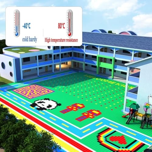 Azulejos entrelazados modulares con unión de plástico resistente para suelo deportivo Giallo 4
