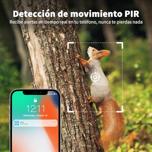 NUASI 4G Camara Vigilancia Exterior con Tarjeta SIM, 2K 360° Inalámbrico Solar Cámara con Visión Nocturna Color, Detección de Movimiento, Audio Bidireccional, IP66 Impermeable - imagen 3