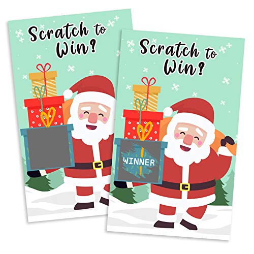 Yangmics Direct Christmas Scratch Off Cards (40 Pack) Christmas Party Game for Holiday Events - Groups Kids and Adult - Festive Raffle Tickets for Prize Drawings - Christmas Gift Choice