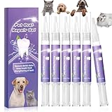 6Pcs Pet Oral Repair Gel, Dog Oral Repair Gel, Pet Breath Freshener for Cats and Dogs, Removes Tartar, Keeps Breath Fresh, Strengthens Teeth,No Brushing Oral Care Cleaner,3ML
