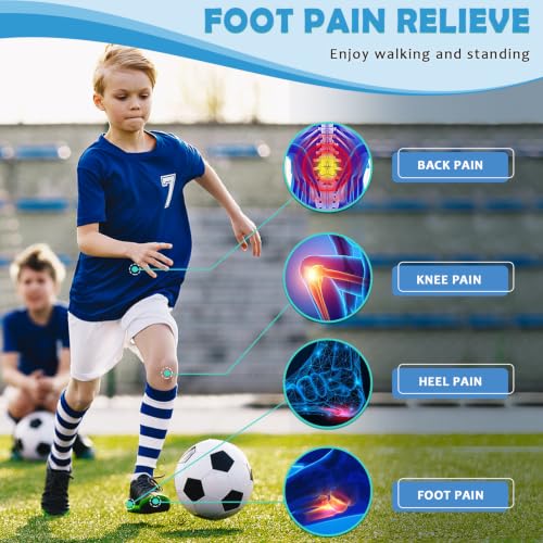 Image of Ailaka Kids Orthotic Arch Support Shoe Insoles, Plantar Fasciitis Cushioning Athletic Inserts for Flatfoot Pain Relief Running Walking