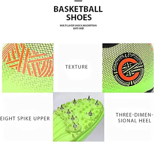 Masculino feminino spike sapatos de pista sapatos de corrida de distância destacável 8 unhas spikes