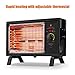 Homeleader ETL Portable Radiant Heater, 1250W/1500W Space Heater for Indoor Use, Rapid Heating with Adjustable Thermostat, Perfect for garages, Black