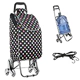 Carrito de la compra ligero de 6 ruedas, carrito plegable impermeable de 40 L para un fácil transporte y compras de comestibles