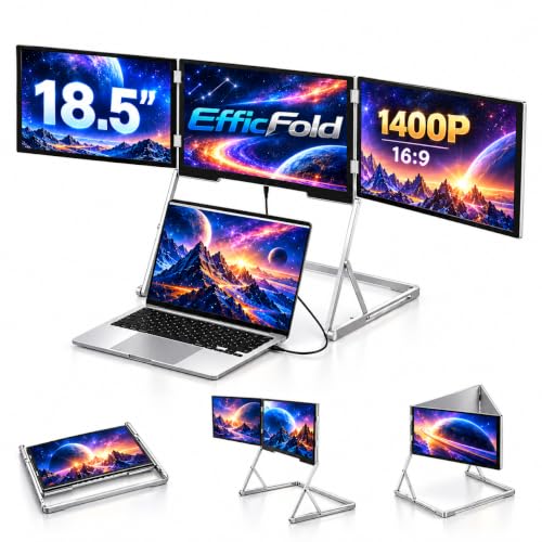 Image of TriCreate Pro QHD 18.5 inch Premium Triple Portable Monitor Extender