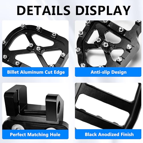 F3 Rider Aluminum Footboards Driver Foot Rest Floorboards for the Can Am Spyder F3 / F3-S / F3-T 2015+ Foot Pegs Accessories(Black Bolts Screws Style) by BAKAFOH - Image 8