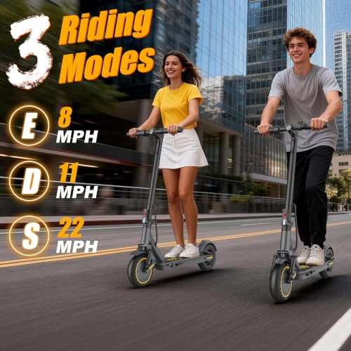 Image of WERHY 10 Inches Electric Scooter, 500W /1000W Powerful Motor & 22 MPH Top Speed, 22-28Miles Long Range, Folding E Scooter with Dual Braking for Adults