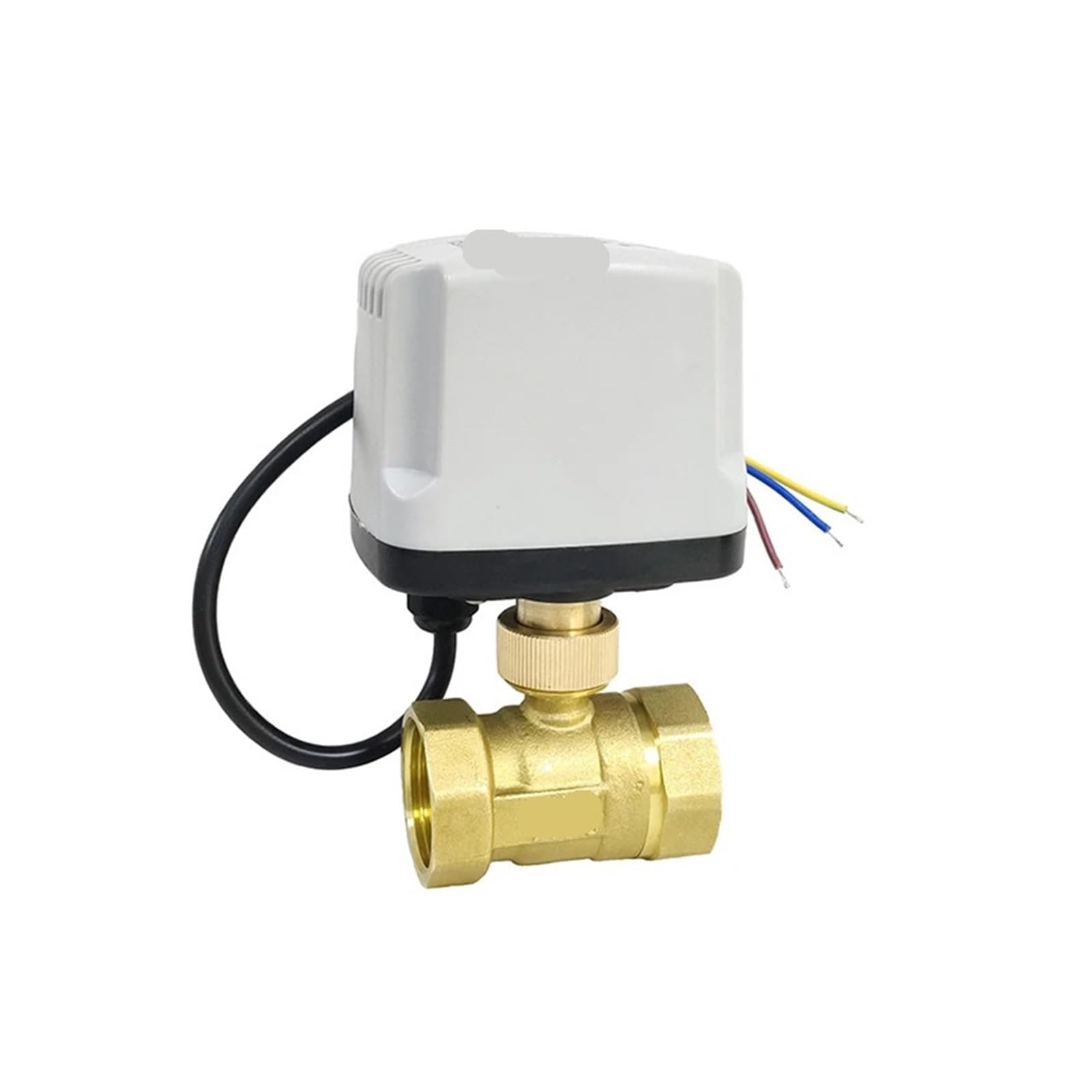 Elektryczny zawór kulowy 1/2 "3/4" 1"trójdrożny trójdrożny trójdrożny elektryczny zawór kulowy z mosiężnym gwintem trójdrożnym wodoodporny IP65(12,DC12V_2 Way)