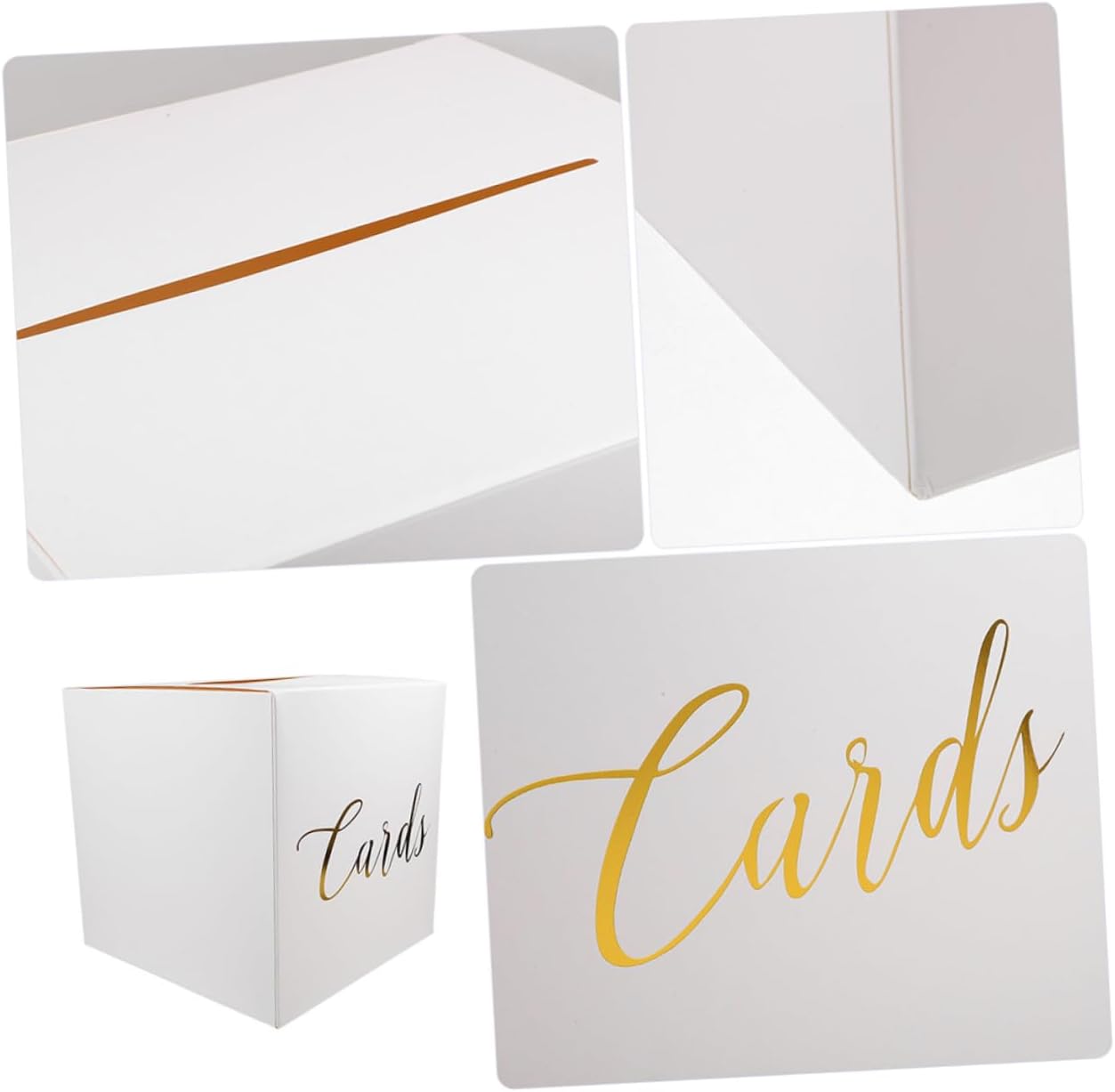 4sets Wedding Card Box Blank Cards Money Box for Collecting Wishes for Weddings Showers Graduations Special Occasions