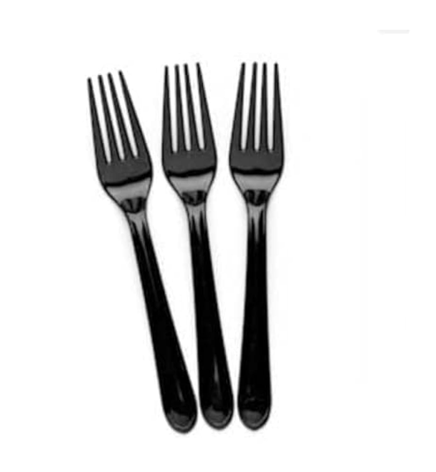 Forchette In Plastica Nera - 100 Pezzi Riutilizzabili, Lavabili, Per Eventi E Quotidiano