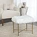 Homepop Home Decor | Upholstered Button Tufted Storage Ottoman | Hinged Lid Ottoman with Storage for Living Room & Bedroom | Decorative Home Furniture (White )