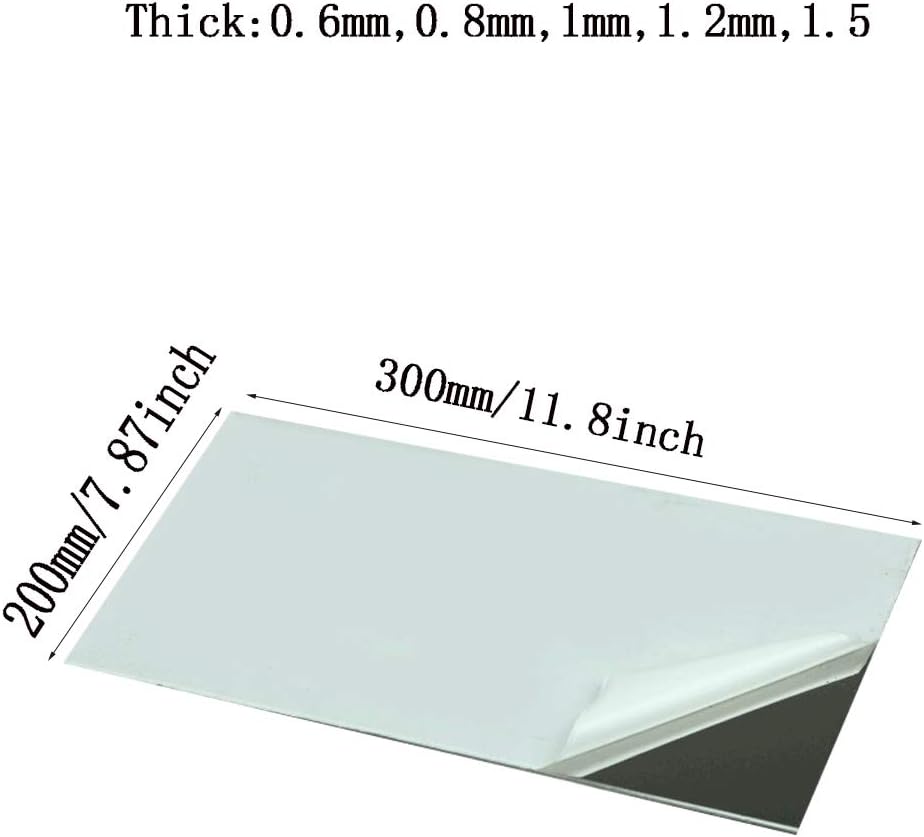 304 Stainless Steel Sheet,Mirror Surface Polishing Finish, Metal raw Materials-200X300MM Thick:0.6mm