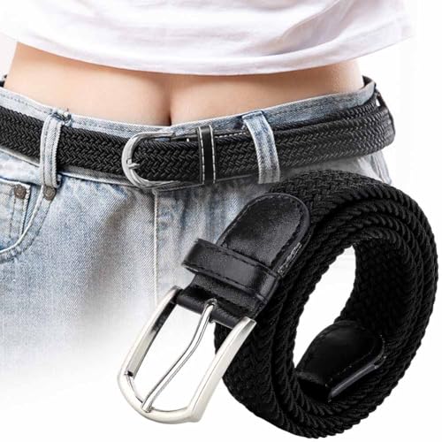 Men Women Multicolored Elastic Stretch Braided Belt, Canvas Elastic Fabric Woven Stretch Multicolored Braided Belts for Men/Women/Junior4