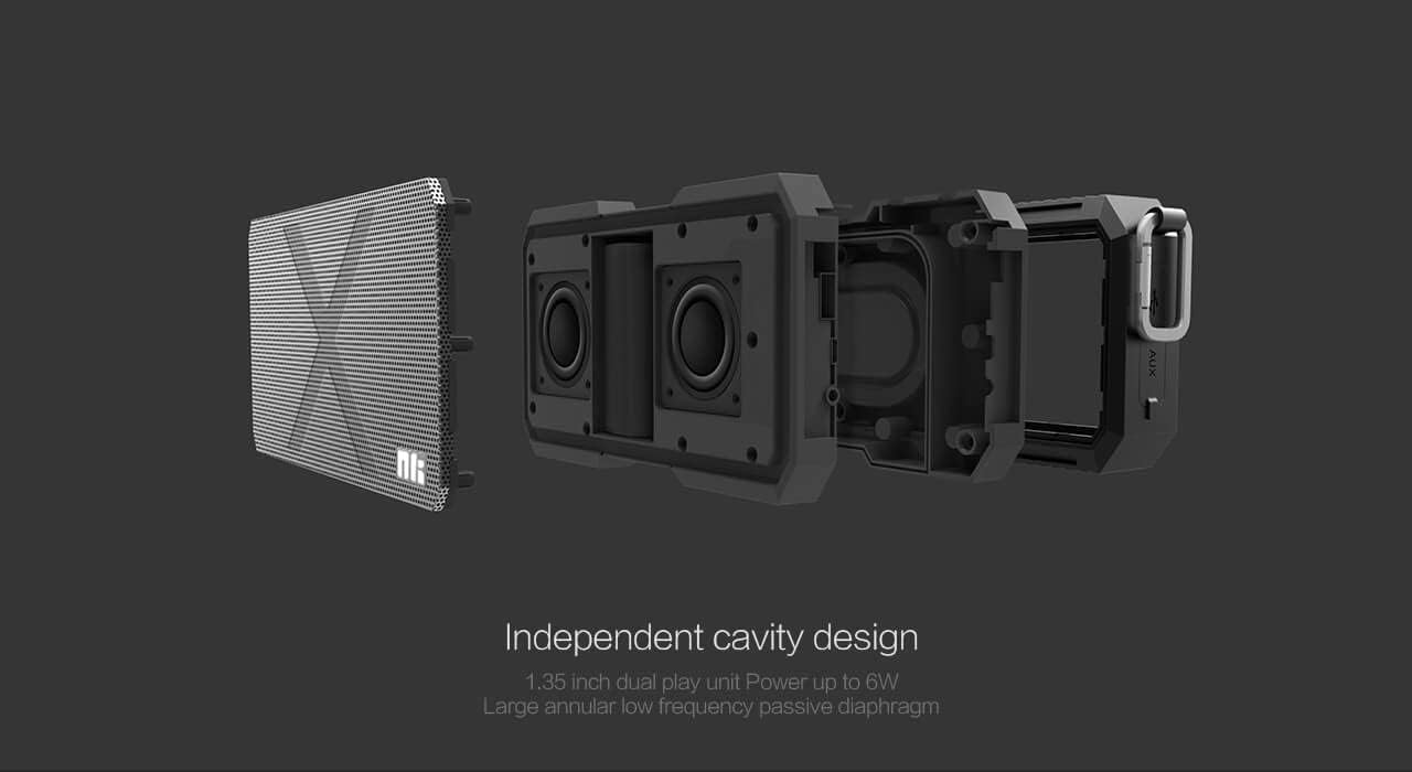 eksploderede view of NILLKIN X-on X1 speaker showing internal components