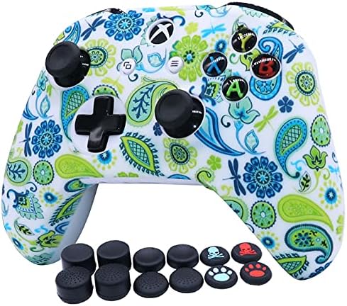 RALAN Controller Silicone Pores and skin, Silicone Controller Cowl Pores and skin Protector Suitable for Xbox Ones Controller (Black Professional Thumb Grip x 8,Cat + Cranium Cap Cowl Grip x 2) (White)