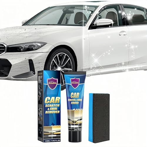 Hxuolue車用キズ消し擦り傷隠し剤 スクラッチリムーバー 車 傷修復 汚れ除去 ツヤ出し 撥水 使用簡単 カーペイントスクラッチリペア液 車 キズ消し コンパウンド 液体車の傷修理研磨ワックスクリーム カーケアワックス 塗装表面 カーキズ消し (120