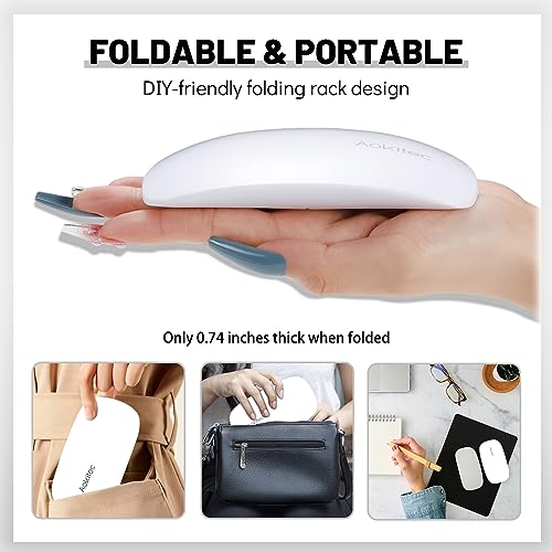 Aokitec Mini UV LED Nail Lamp, Portable Gel Light Mouse Shape Pocket Size Nail Dryer with USB Cable for all Gel Polish(White) - Image 5