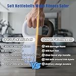 Soft Kettlebell - Shook Resistance Base Anti-Slip, Wide-Grip Handle 5/10/15 LBS Weights Strength and Safety for Women and Men Workout- Color Coded - Image 4