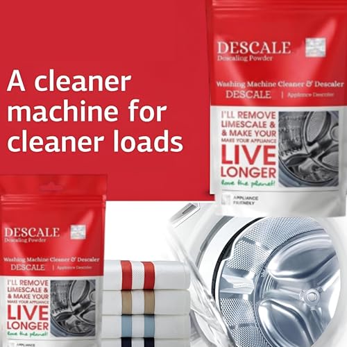 Image of 10 PACK Of Washing Machine Drum Cleaning Powder Descaling Powder For Top & Front Load Compatible With Washing Machine Drum Cleaner Scale Remover(100 Gmx10)