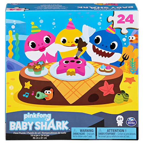 Cardinal Games 6053614 Baby Shark Puzzle de Sol 24 pièces Multicolore