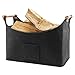 70L Extra Large Firewood Log Carrier Basket with Wooden Handles, LooKu ...