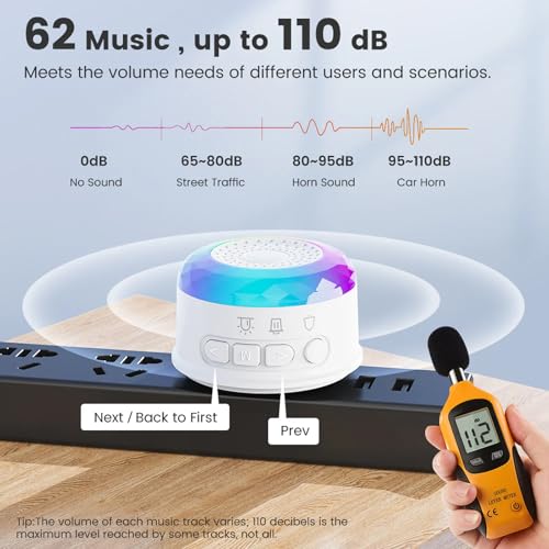 Image of Wireless Doorbell with Safety Alarm & Night Light for Home and Office, Upto 350M Range with 62 Chimes, Diamond Shape, 6 RGB LED modes, 4 Level Volume, Calling Bell (Transmitter & Receiver)