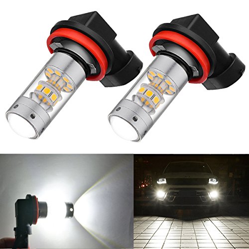 BOGAO High Power 3000 lúmenes 3030 SMD Super Extremadamente Brillante 6000K Blanco H11LL H8LL H11 H8 H16 LED Bombillas para reemplazo de lámparas antiniebla (H11, H8, H16 TYPE2 JP)