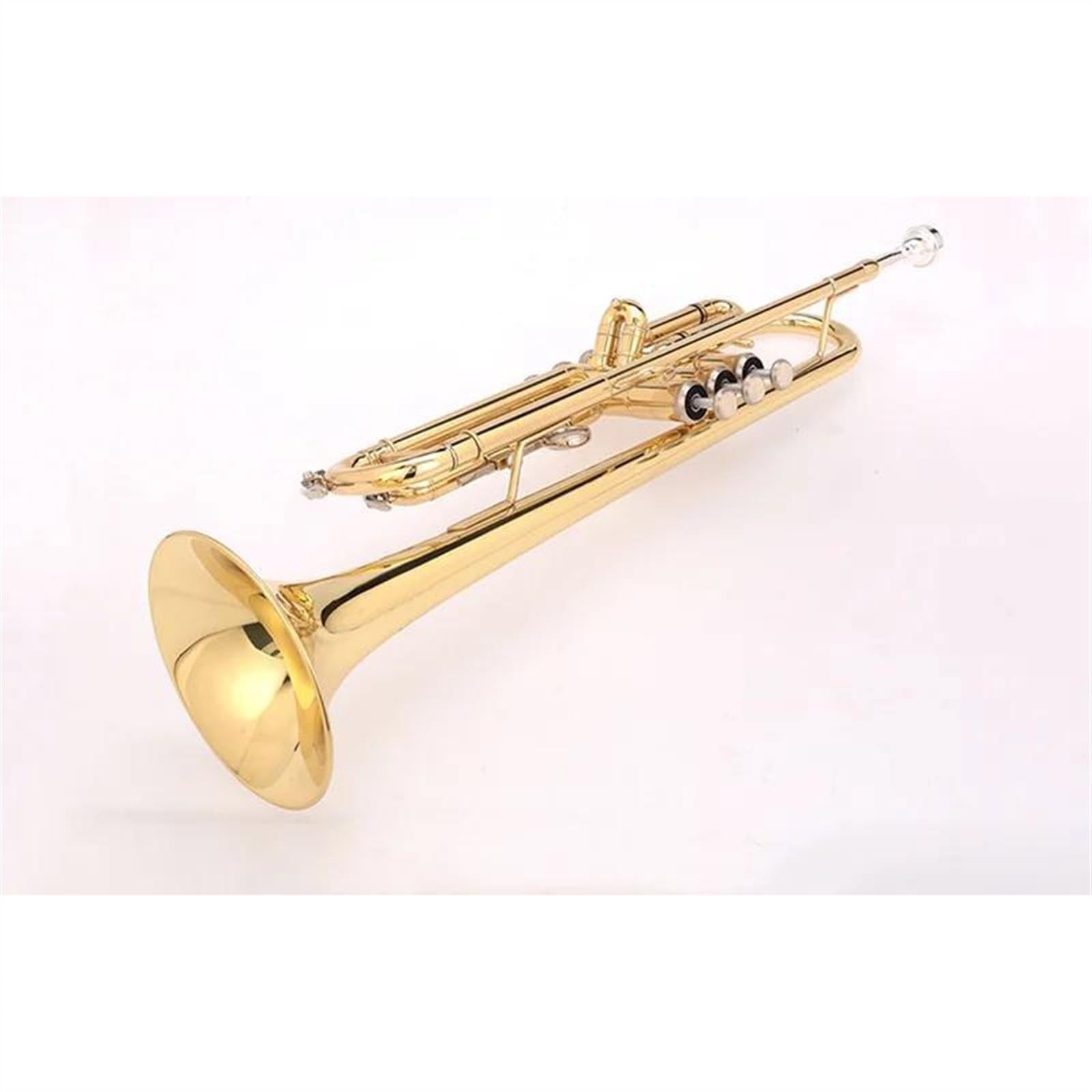 Trąbki Trąbka Bb B Flat Mosiądz Złoty Malowany Wykwintny Wytrzymały Instrument Muzyczny Rękawiczki Timbr