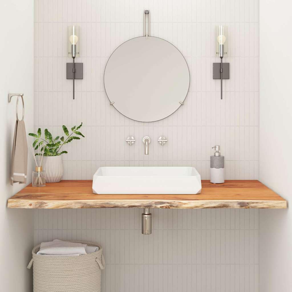 vidaXL Comptoir de Salle de Bain 140x60x2,5 cm rectangulaire Acacia, comptoir en Bois, Dessus de Vasque de Salle de Bain, comptoir de Vasque de Salle de Bain