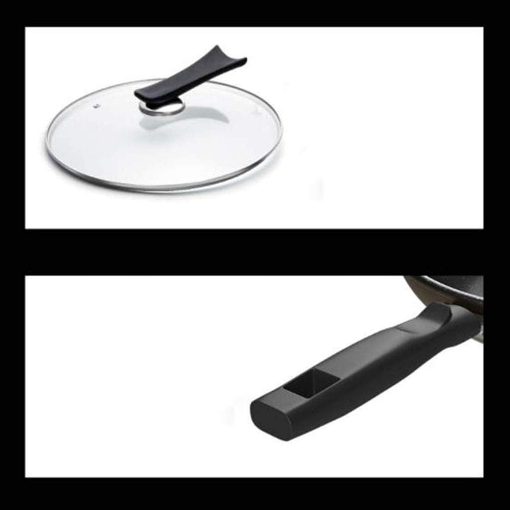 Stir Fry Pans with Lid, Copper Skillet With Stainless Steel Helper Handle, Saute Pan for Induction, Gas, Electric Ceramic Glass Stovetops