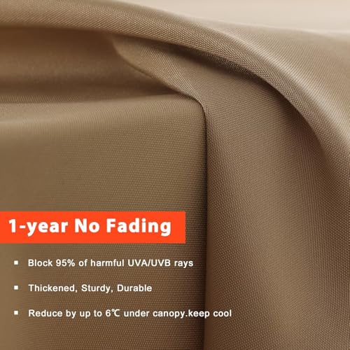 Image of ABCCANOPY 9ft Outdoor Umbrella Replacement Top Suit 8 Ribs (toast)